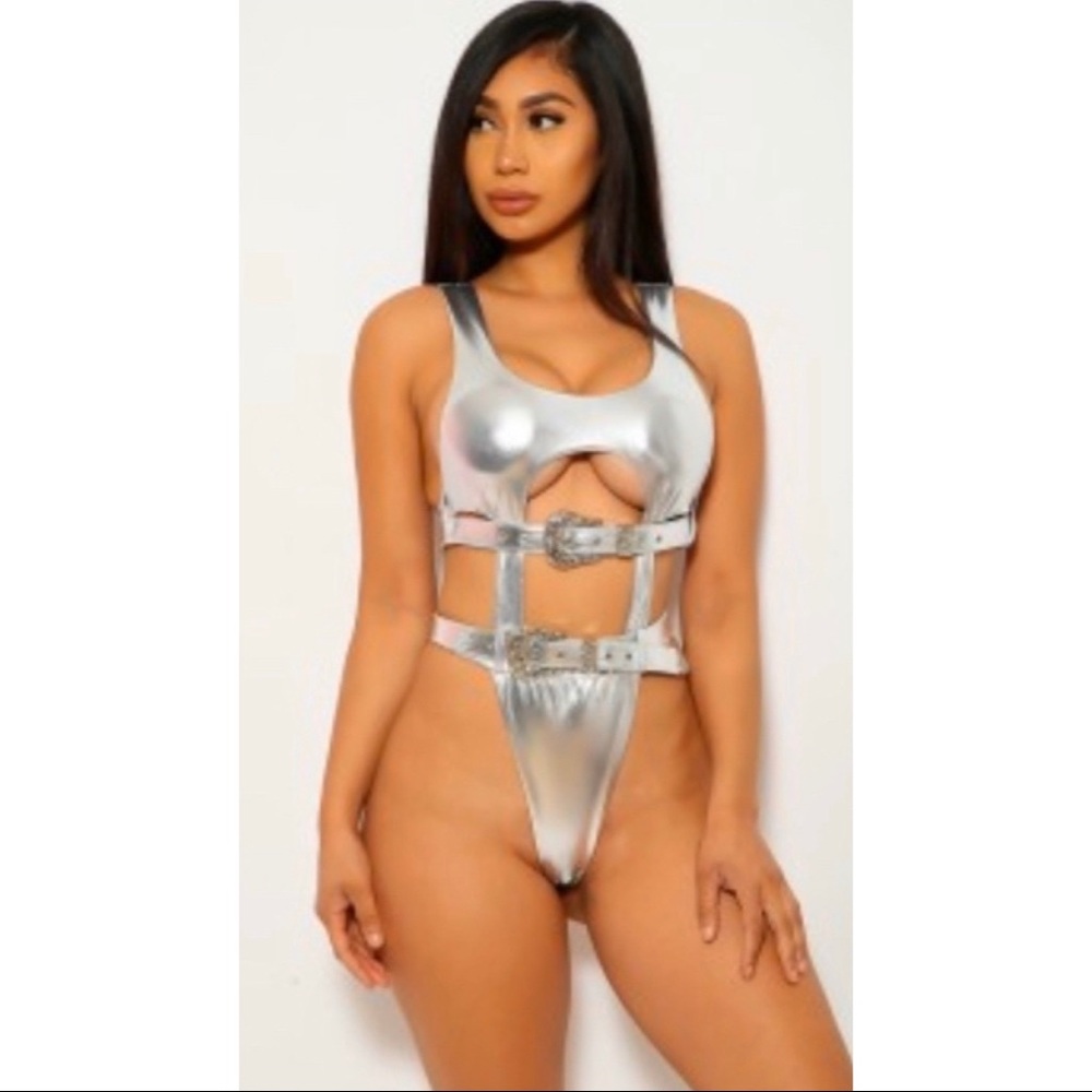 Sexy Silver Swimsuit